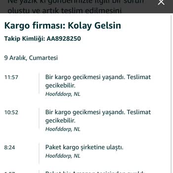 Amazon Almanya'dan Gönderilmeyen Ürün