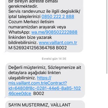 Vaillant Servis Problemi İlgisizlik