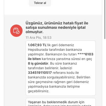 Saat & Saat Firması Kampanyadan Aldığım Saatleri İptal Etti