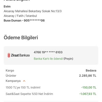 Saat & Saat Firması Kampanyadan Aldığım Saatleri İptal Etti