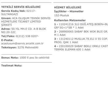 Beko Set Üstü Ocak Servis Garantisi