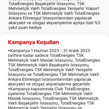 Total Maslak Mehmetçik Vakfı Yüklenmeyen Puan