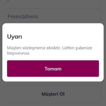 QNB Finansbank Mobil Uygulamaya Sözleşmeniz Eksiktir Hatası Nedeniyle Girememe