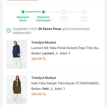 Trendyol Siparişlerimin Kargoya Verilmesinin Gecikmesi