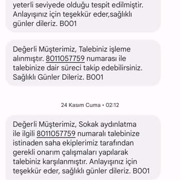 GDZ Elektrik Dağıtım Aydınlanma Arızası İlgilenilmiyor