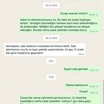 Homamia Ücret İadesi Yapmıyor