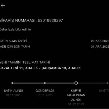 Zara'nın Kargo Firmasi Tarafından Kaybolan Kargom