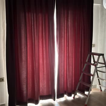 Linens Yamuk Kısa Dikilen Perdeler