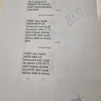 Amazon Is Bankası Kredi Kartımdan Bilgim Dışında Yapılan Harcama İtirazı