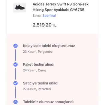 Sporjinal Adidas Ve Hepsi Buradanın Güvenilirliği