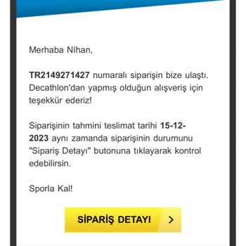 Decathlon Yanlış Ürün Teslimatı