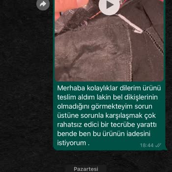 TerziAdemAltun Mağazadan Satın Alınan Pantolonun Kalite Sorunları