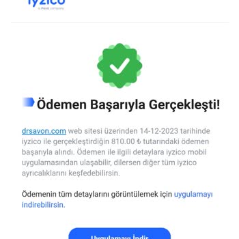 Dr. Savon Ödeme Alındı İşlemler Silindi