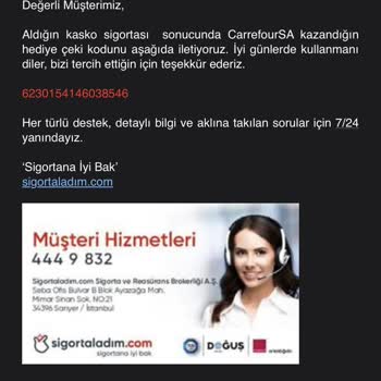 Sigortaladım.com Geçersiz Market Çekleri