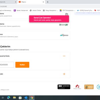 Sigortaladım.com Geçersiz Market Çekleri