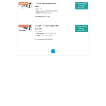 İSMEK Uzaktan Eğitim Dersler Görünmeme Hatası