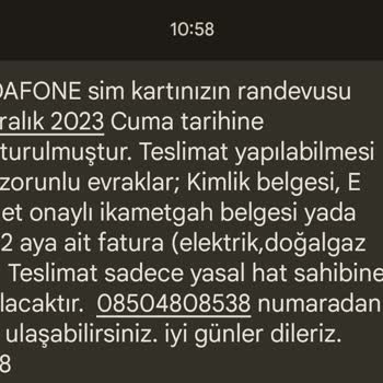 Vodafone Sim Kart Başvurusu