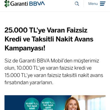 Garanti BBVA Garanti 0 Faizli Kampanya