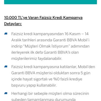 Garanti BBVA Garanti 0 Faizli Kampanya