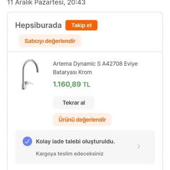 Hepsiburada'nın Kendi Sattığı Görünen Ürünü Başka Satıcının Göndermesi