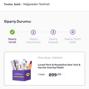 Gratis'te Hazırlanmayan Sipariş