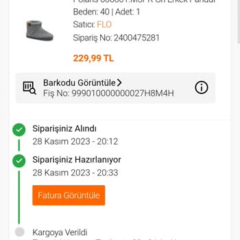 FLO Ayakkabı FLO Kargo Ve İptal Sorunu