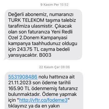Vodafone Mobil Fazla Fatura