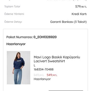 Mavi Siparişim 1 Haftadır Kargolanmadı