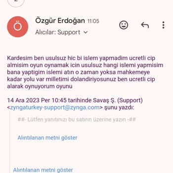 Zynga Oyun İçi Engel Ve Para Transferi Mağduriyeti