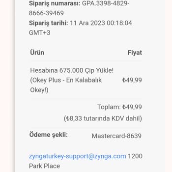 Zynga Oyun İçi Engel Ve Para Transferi Mağduriyeti