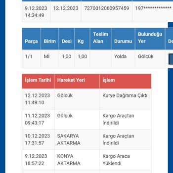 Sürat Kargo Gölcük Şube Teslim Etmiyor