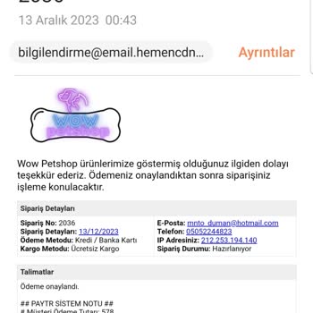 Wow Petshop Ulaşamıyor Siparişim Hakkında Bilgi Alamıyorum
