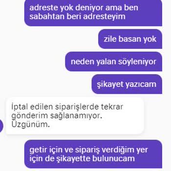 Getir Siparişim Teslim Edilmedi