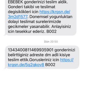 Kargomsende Ürün Teslim Edilmedi. Kargo Çok Gecikti