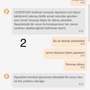 Trendyol Firması Fatura Talebimi Karşılamadı