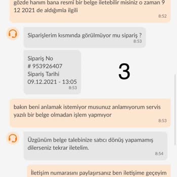 Trendyol Firması Fatura Talebimi Karşılamadı