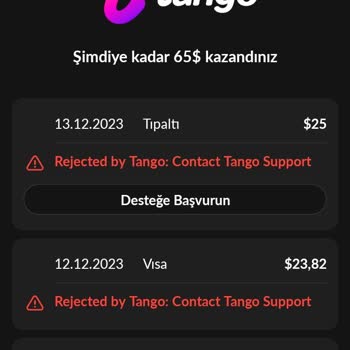 Tango Live Ödeme Reddiyle Karşı Karşıya!