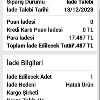N11 Ankastre Ürün Değişikliği Ve İade Süreci Hakkında Şikayet