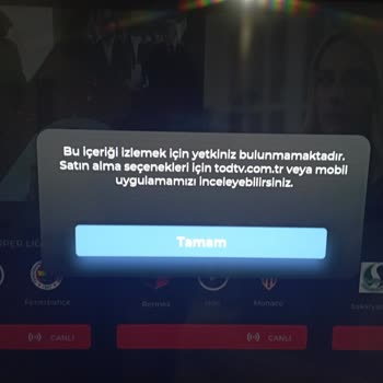 TOD Tv Smart TV İzleme Yetkisi Hatası