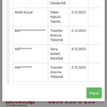 Bkmkitap Gelmeyen Sipariş Hakkında Bilgi