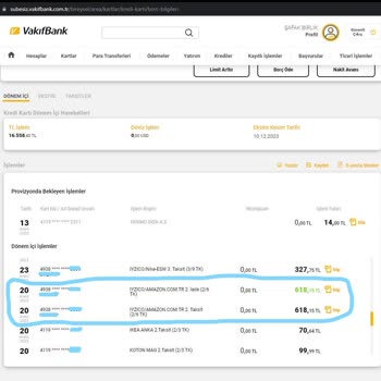 VakıfBank Kredi Kartı İle Yapılan Hesap Hareketlerini Kontrol Edemiyor