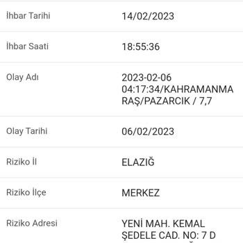 DASK (Doğal Afet Sigortaları Kurumu) Poliçe Miktarının Yatmaması