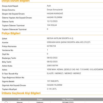 DASK (Doğal Afet Sigortaları Kurumu) Poliçe Miktarının Yatmaması