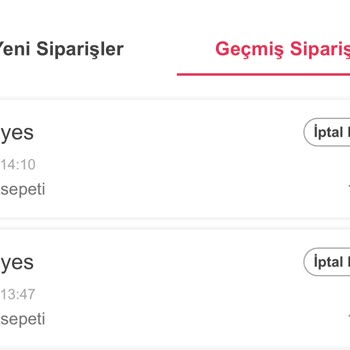 Yemeksepeti Onaylanan Ve Habersiz İptal Edilen Sipariş