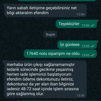 Arya Gross İnternet Sitesinden Satın Alınan Kurutma Makinesinde Yaşanan Teslimat Sorunları