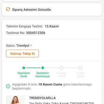 Trendyol 1 Aydır Kargoya Verilmeyen Sipariş
