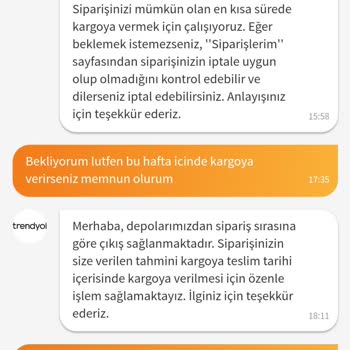 Trendyol 1 Aydır Kargoya Verilmeyen Sipariş