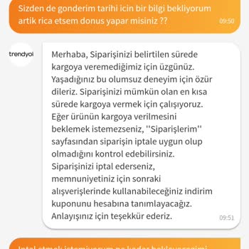 Trendyol 1 Aydır Kargoya Verilmeyen Sipariş