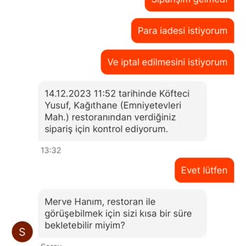 Migros Yemek Ücret İadem Yapılmadı