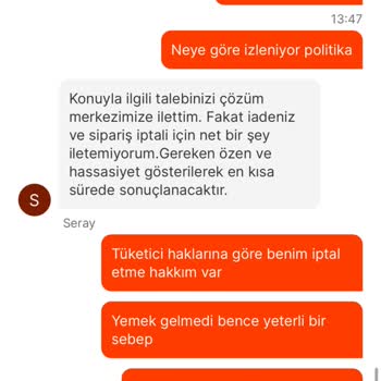 Migros Yemek Ücret İadem Yapılmadı